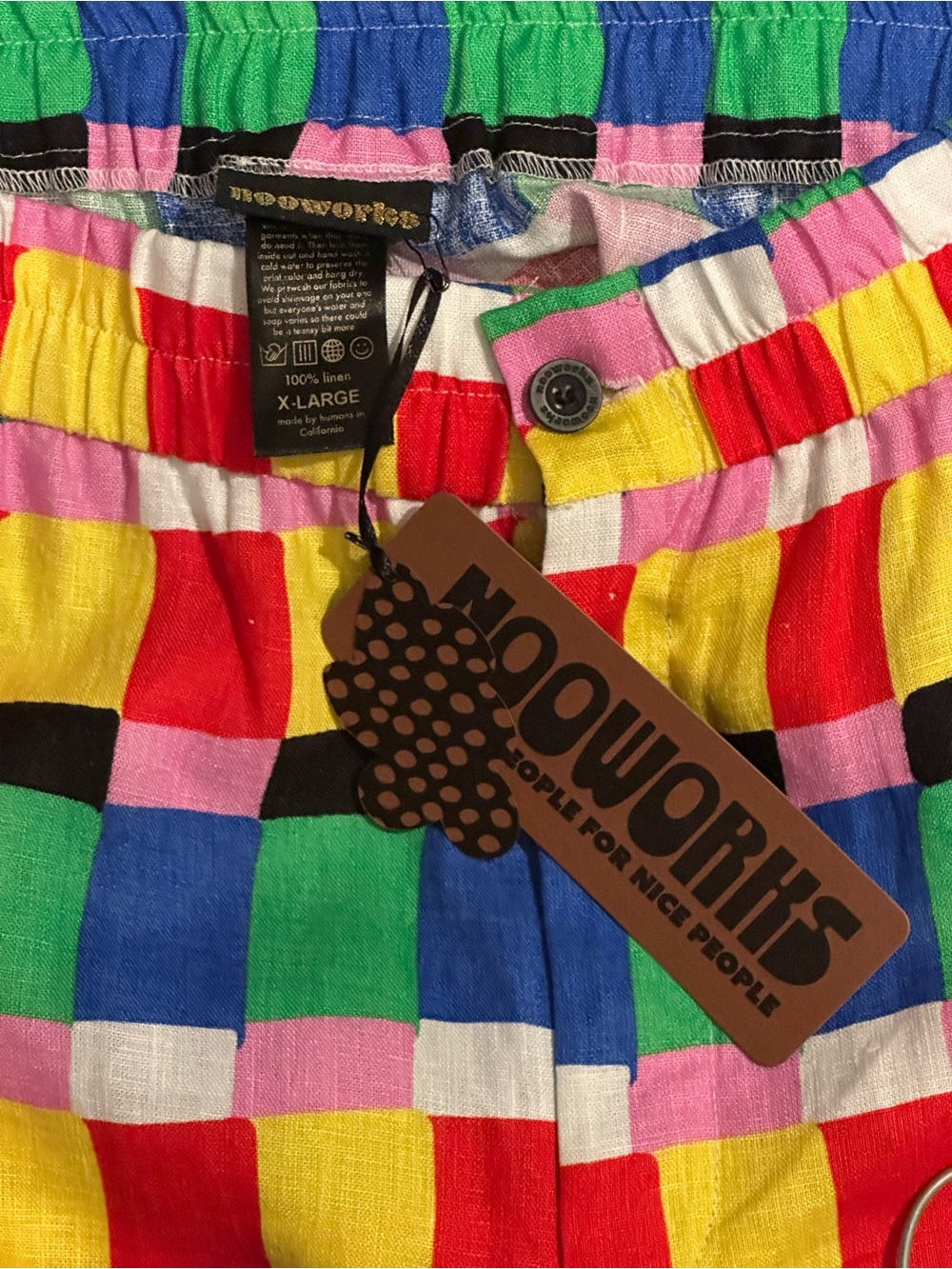 Nooworks New With Tags Candyweave Linen Catalina Pants XL NWT - Picture 2 of 4
